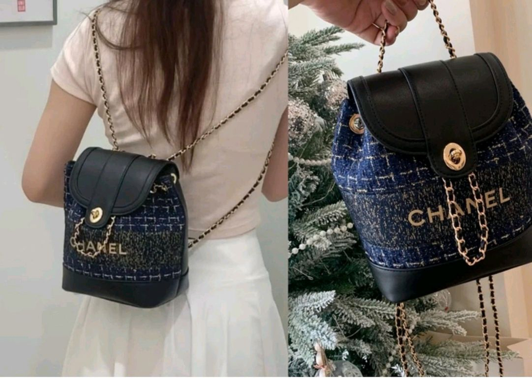 샤넬 뷰티 트위드 백팩 마지막할인가무료배송--1