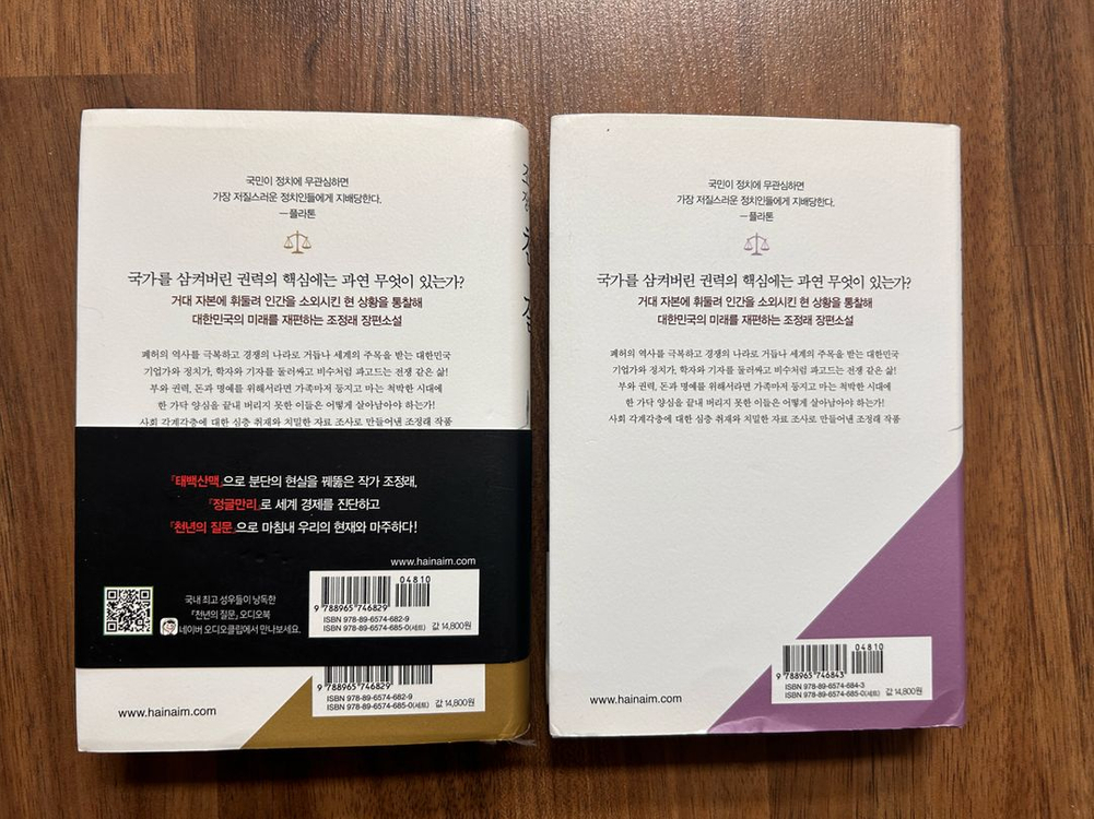 천년의 질문 (조정래) 이미지