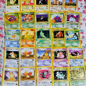 포켓몬스터 카드 26장 일괄 한글 희귀 고전 이미지