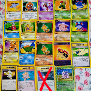 포켓몬스터카드 영문 18장일괄 희귀 고전 수집용 이미지