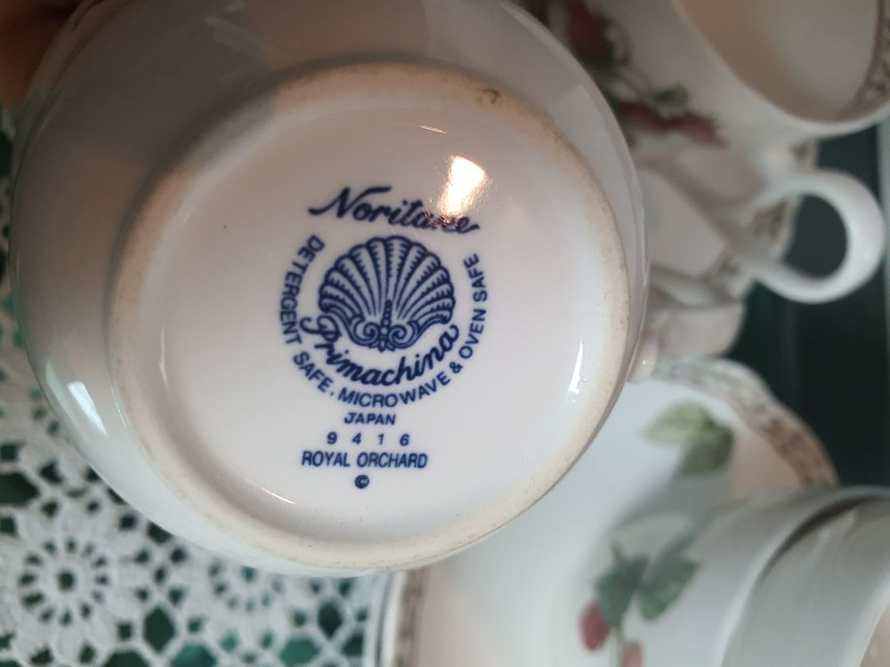 앤틱 일본 노리다케 로얄 오차트 찻잔1조값--5