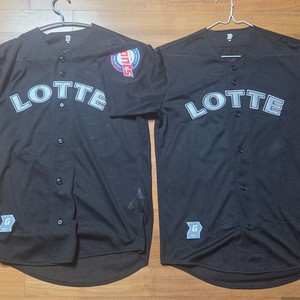 롯데 자이언츠 올드 블랙 유니폼 90사이즈 두벌