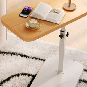 360도 회전 높이조절 소파 우드 스틸 사이드테이블 협탁 보조책상 식탁테이블색상 블랙 화이트브라운블랙 베이지화이트높 이미지