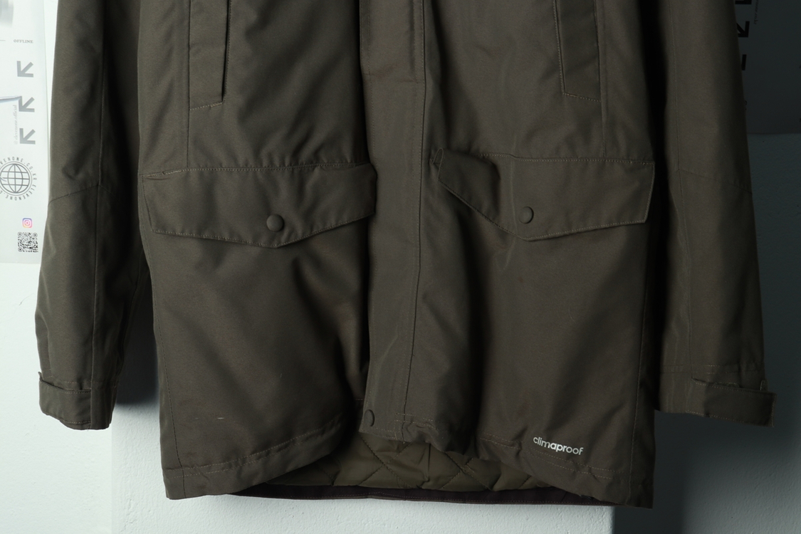 (M) 아디다스 패딩 점퍼자켓 야상 경량 카키 이미지