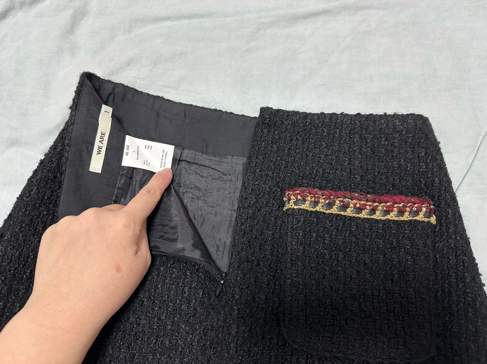 WE ARE 위아 트위드 미니 스커트 치마 이미지