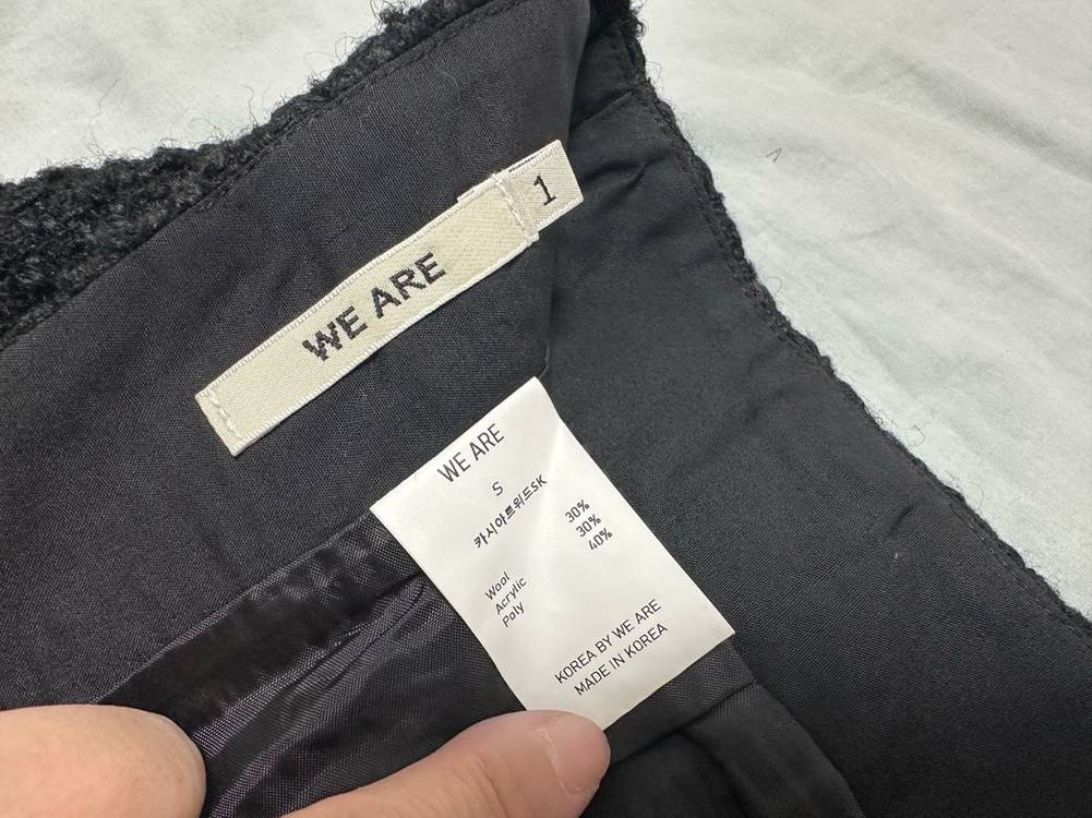 WE ARE 위아 트위드 미니 스커트 치마 이미지