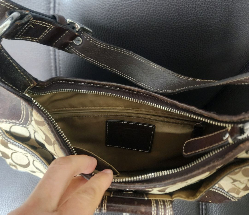 코치 시그니처 숄더백 (브라운)-정품--2