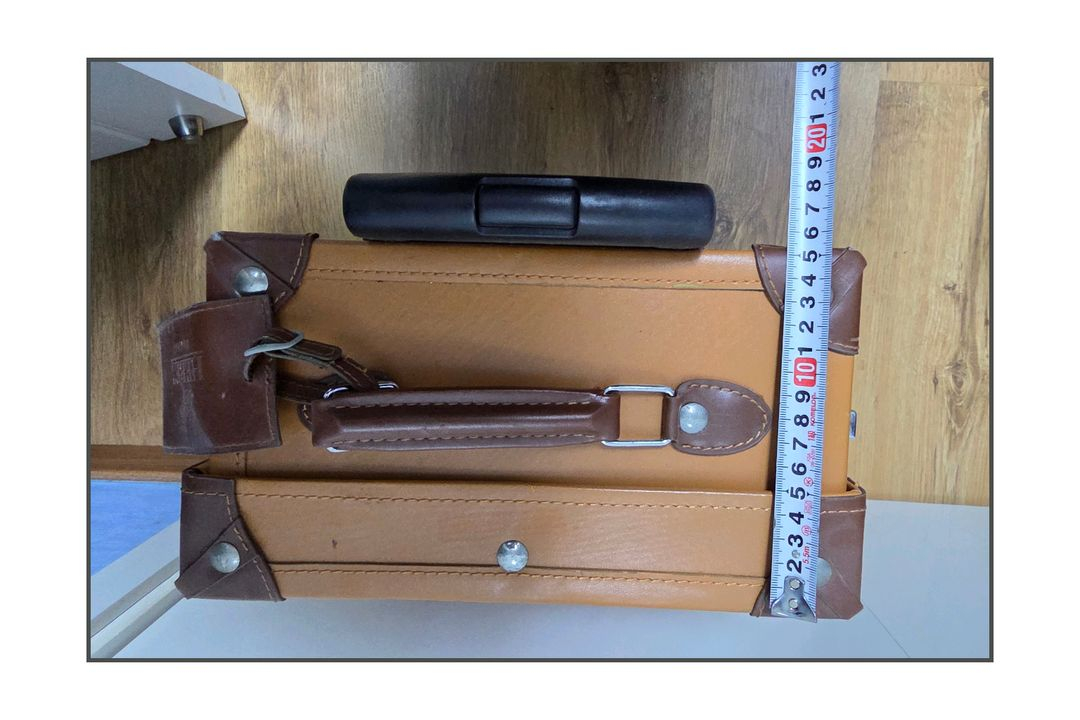 Hebes London 수트케이스 여행가방 케리어 브라운--8