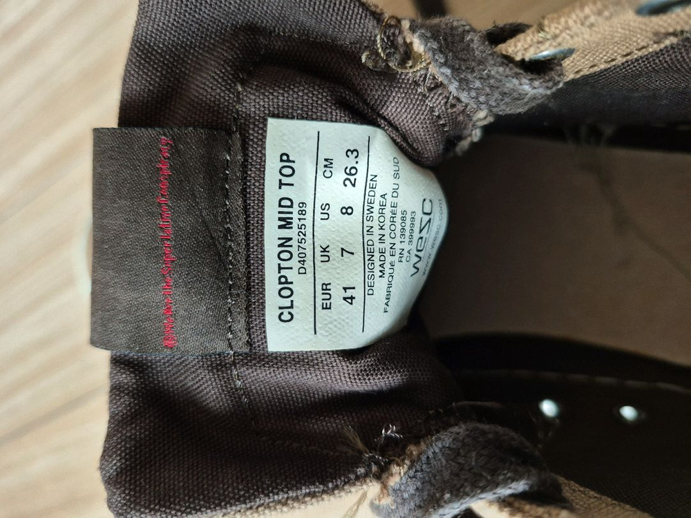 WESC CLOPTON MID TOP 하이탑 스니커즈 263mm--4