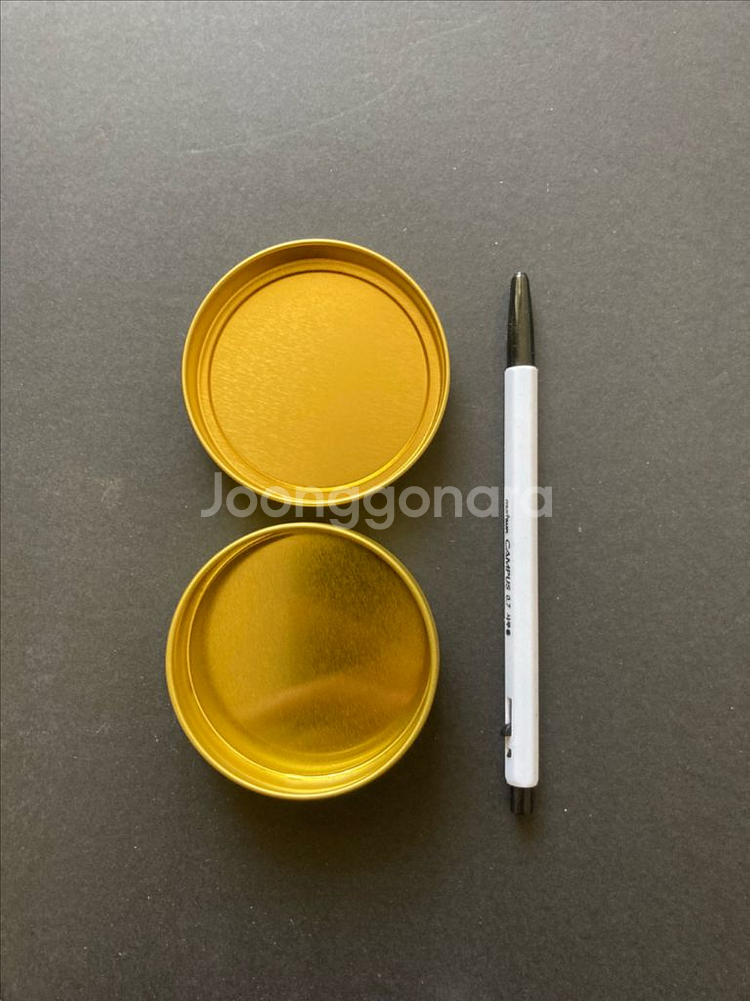 새상품) 골드 틴 케이스 금색 철 케이스 23개 일괄--2