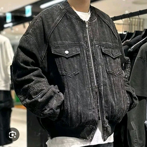 준지 흑청 데님 트러커 마원 MA-1 자켓 46사이즈