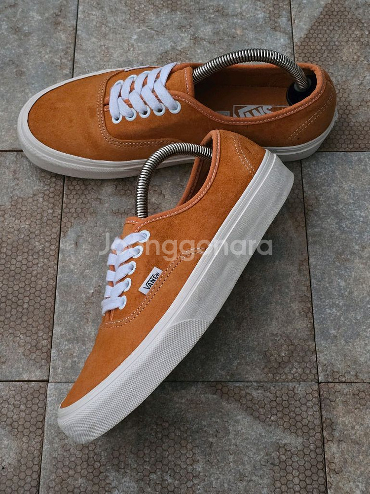 (245)반스 어센틱 피그 스웨이드 오렌지 스니커즈 운동화--2