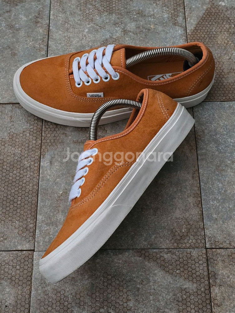 (245)반스 어센틱 피그 스웨이드 오렌지 스니커즈 운동화--5