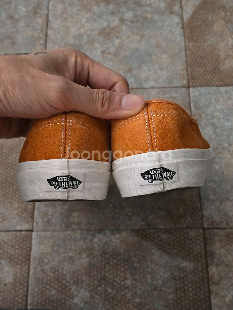 (245)반스 어센틱 피그 스웨이드 오렌지 스니커즈 운동화--7