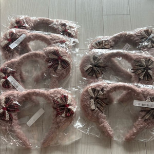 곰돌이 리본 머리띠