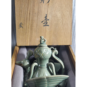 [골동품] 고려청자 봉황조 조형 주자(오동상자 포함) 이미지