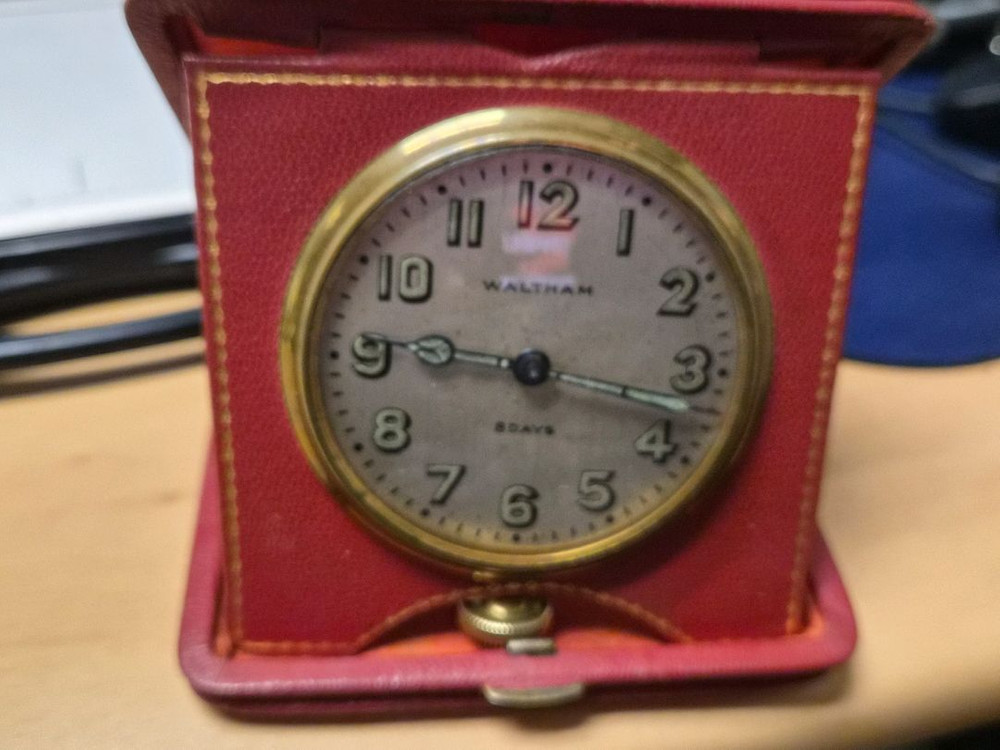 Waltham 8 Days 빈티지 탁상시계 이미지