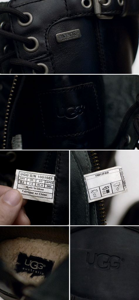 어그 (UGG) 리스 블랙 레더 라이더 방한부츠 (260-265)--8