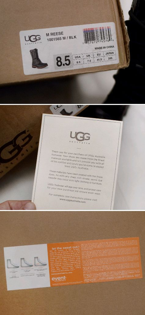 어그 (UGG) 리스 블랙 레더 라이더 방한부츠 (260-265)--9