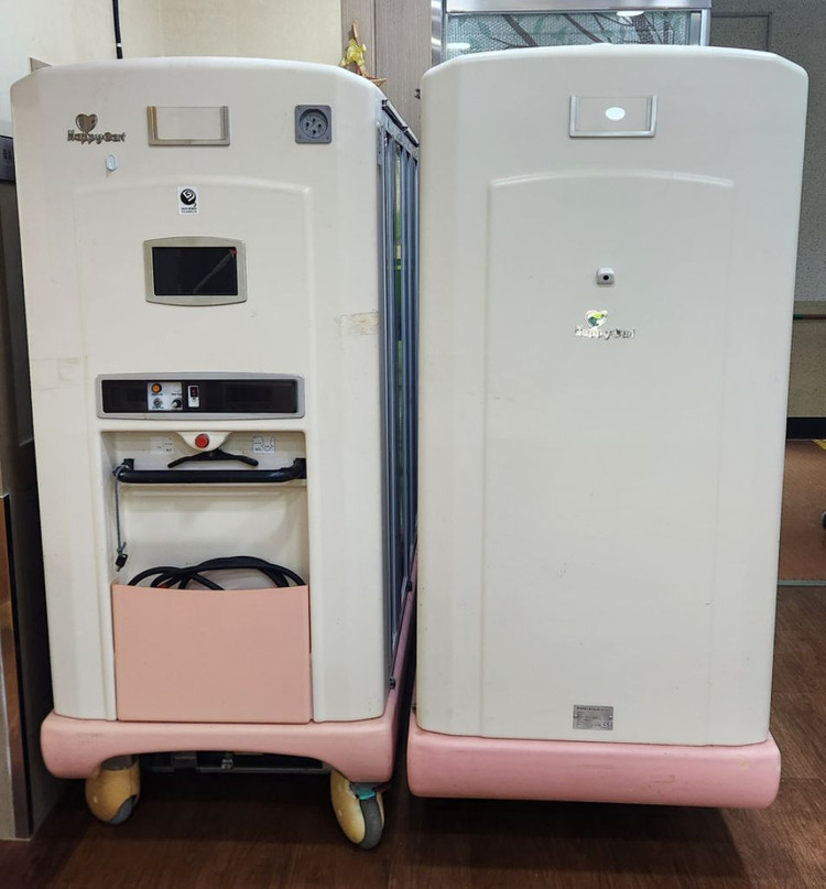 [명세CMK] (HAPPY CART) 중고 전동식 온냉장 냉온장 배선카, 배식카, 배선차, 식사운반카트 이미지