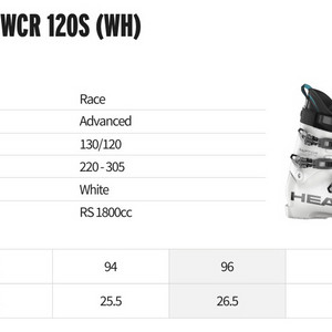 24/25 HEAD 랩터 WCR 120/130 스키 부츠 235 이미지