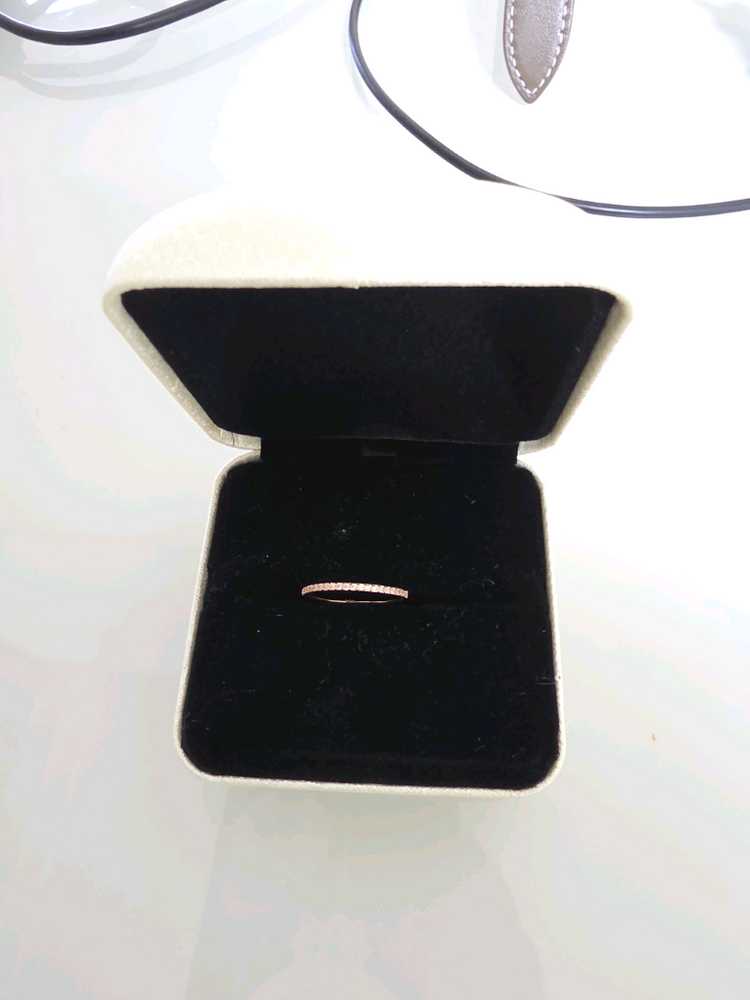 14k 로즈골드 가드링 반지 7호--1