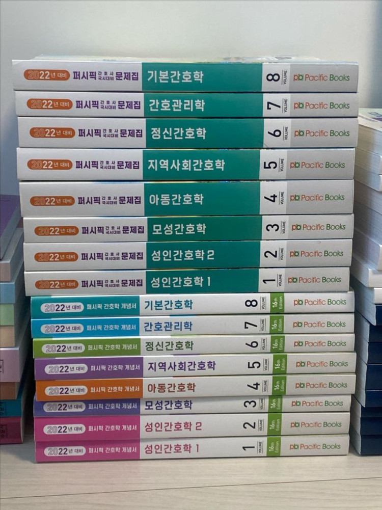 간호사 국가고시 문제집/요약집 세트(필통, 퍼시픽, 대한간호협회, 간호과학회, 천기누설) 이미지