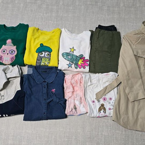 [가격내림]간절기 예쁜여아 초2~3옷 자라키즈 티파니 블루독 베네통 빈 11점 일괄 택포5