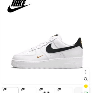 나이키 에어포스 1 로우 화이트/블랙/골드 판매합니다 이미지