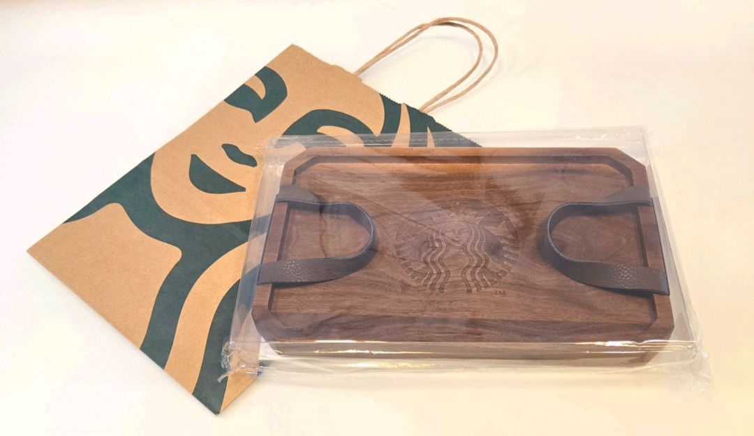 [새상품] 스타벅스 우드 트레이--2