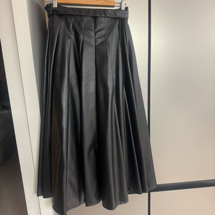 새제품 미샤 레더 스커트 66사이즈--1