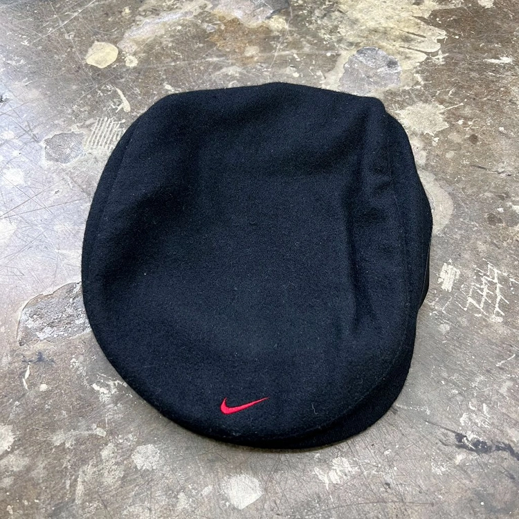 90s 빈티지 나이키 X 타이거우즈 울 스우시 베레모 모자 헌팅캡 이미지