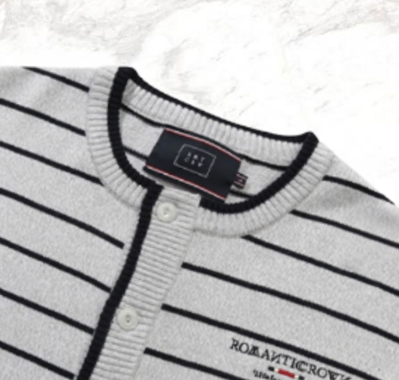 로맨틱크라운 스트라이프 니트 가디건 90 이미지