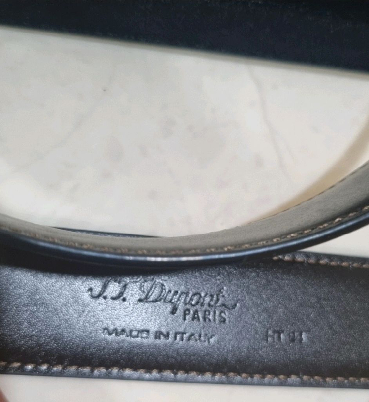 S.T.DUPONT 듀퐁 남성 천연소가죽 벨트 새상품--7