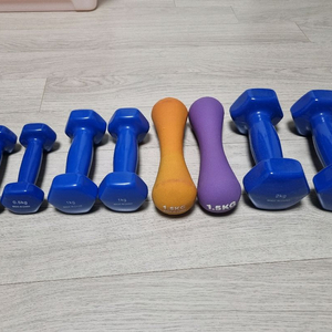 PVC아령 0.5/1/1.5/2kg 세트 팝니다
