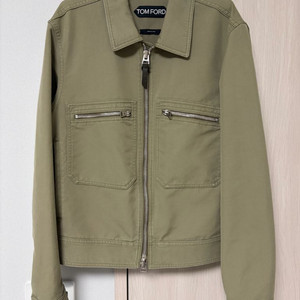 톰포드 코튼 브러시드 블루종 자켓 50