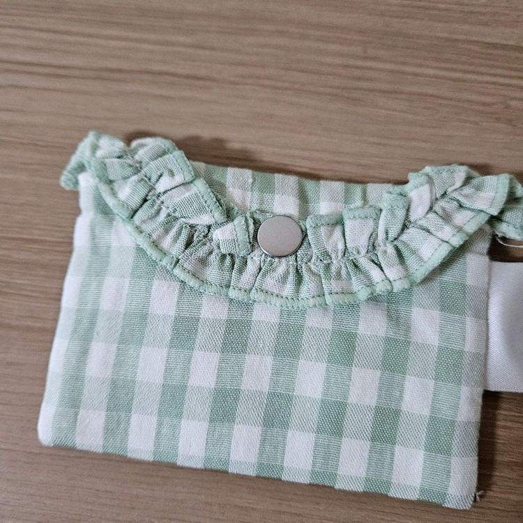 [새상품] 레터프롬문 체크 셔링 카드지갑 키링--1