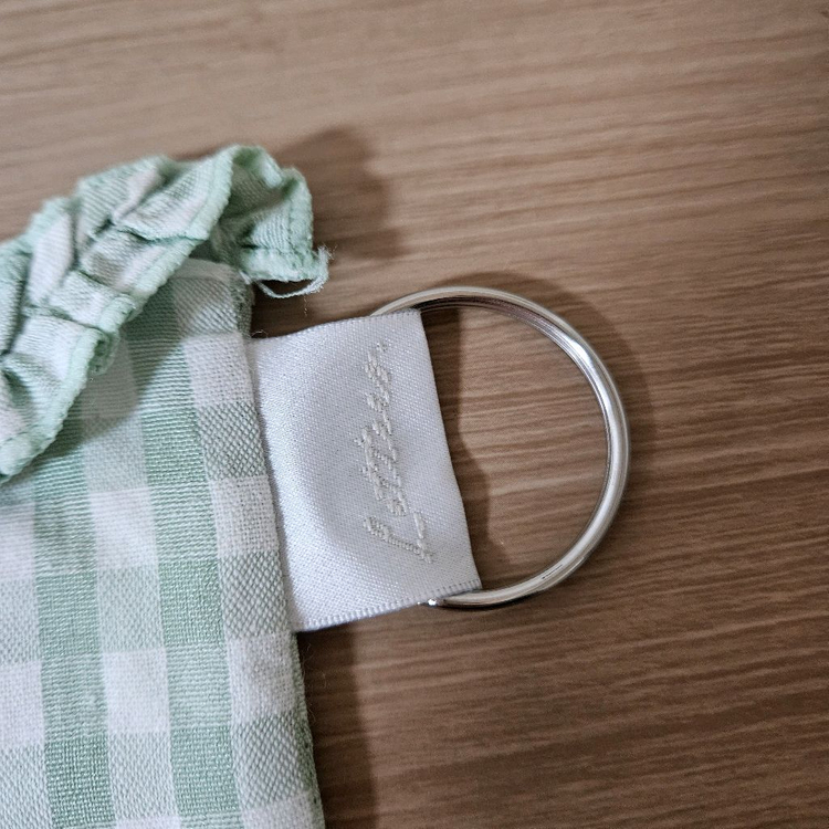 [새상품] 레터프롬문 체크 셔링 카드지갑 키링--2