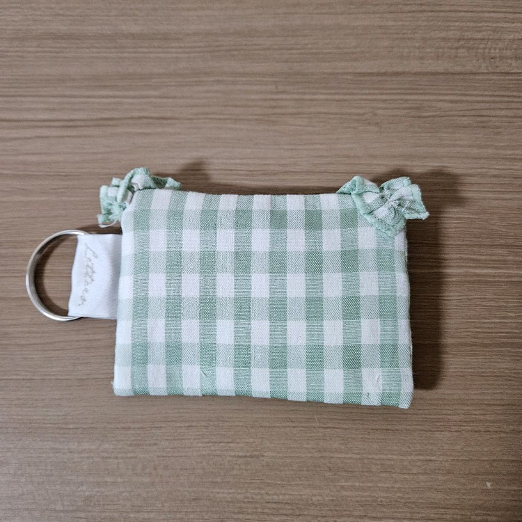 [새상품] 레터프롬문 체크 셔링 카드지갑 키링--5