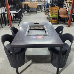 159번 업소용 조개구이 트윈버너 2구 불판 투버너 로스터테이블