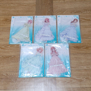 (일괄) 제일복권 5등분의 신부 다섯 쌍둥이로부터 사랑을 담아 H상 빅 아크릴 스탠드 (컬러 드레스 일러스트) 이미지