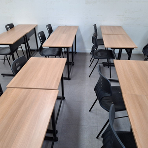 126번 가꿈 책걸상 학원책상 학원용 중고가구 자습용 학습용 수강용 학교책상 의자 이미지