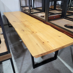 132번 우드슬랩테이블 통나무테이블 카페테이블 원목 업소용테이블