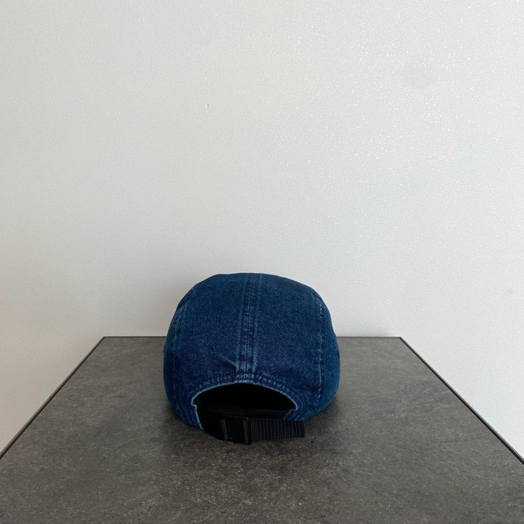 (OS) 슈프림 박스로고 캠프캡 모자 워시드 데님--3