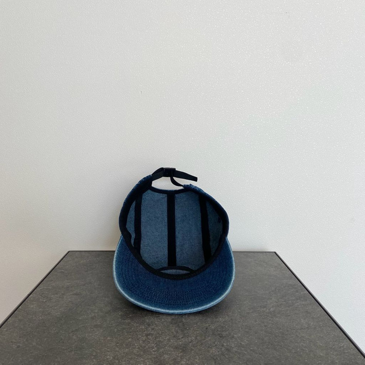 (OS) 슈프림 박스로고 캠프캡 모자 워시드 데님--4