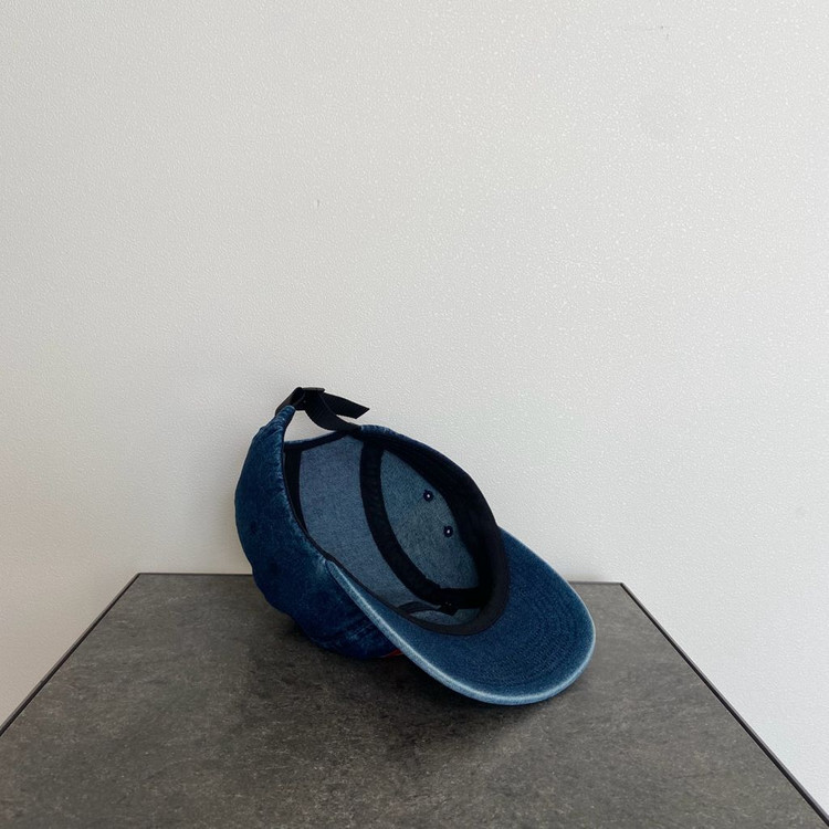 (OS) 슈프림 박스로고 캠프캡 모자 워시드 데님--6