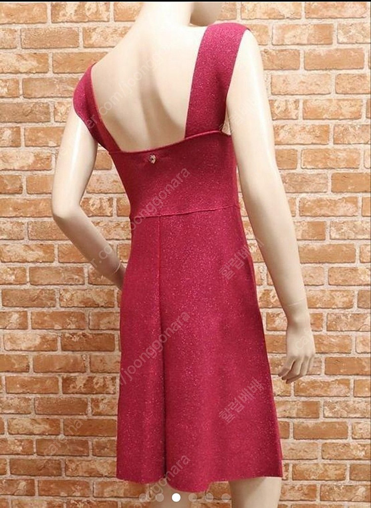 새상품 봄여름/트윈세트/S/여성 펄 니트 나시 원피스--2