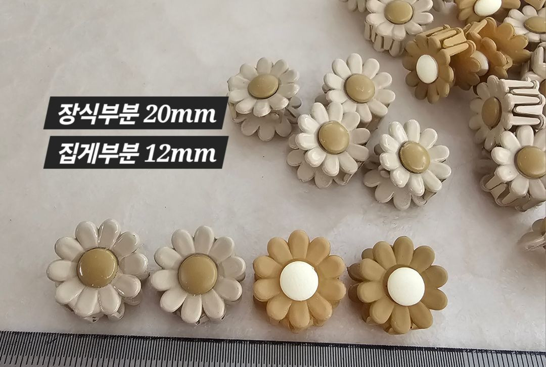 꽃집게핀 3색 52개 일괄 이미지