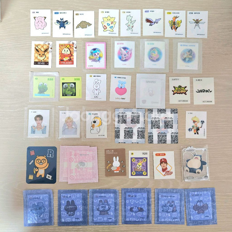 포켓몬 띠부씰 우표씰 스티커 3자리 4자리 1세대 2세대 시즌2 시즌3--1