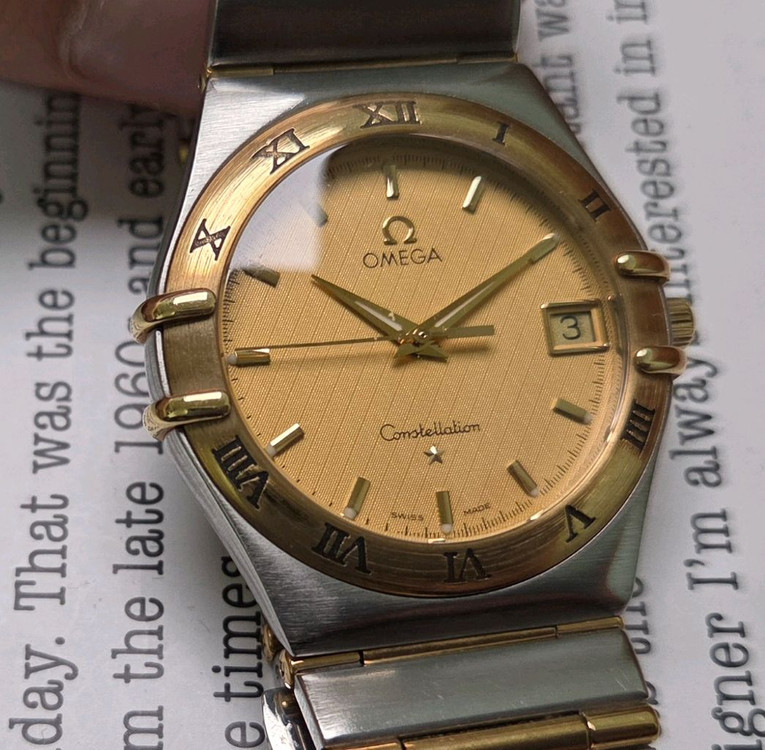 오메가 컨스틸레이션 18K콤비 풀바 쿼츠 이미지